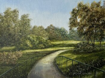 Autumn comes inconspicuously, oil painting Nadezhda Gellmundova