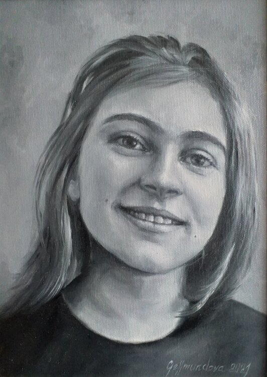 Adela, oil painting Nadezhda Gellmundova