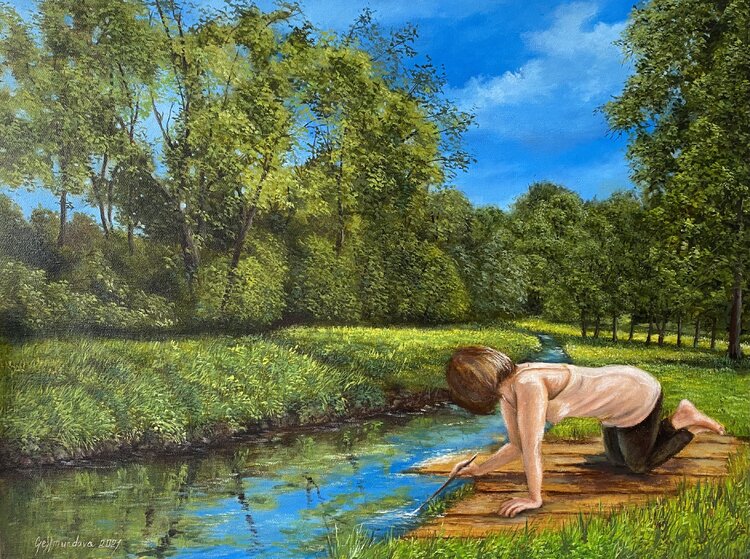 My word, oil painting. Nadezhda Gellmundova