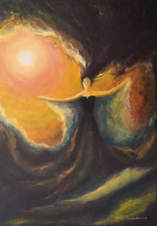 Storm, oil painting. Nadezhda Gellmundova