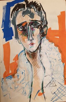 La Femme exposition Bernheim Jeune de 1800 à 1830  carnet de voyage 2016 Monique François / Moma