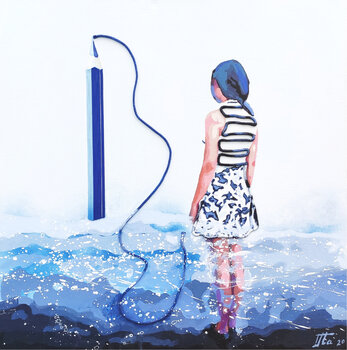 Blue sea girl Zezinha Farrajota
