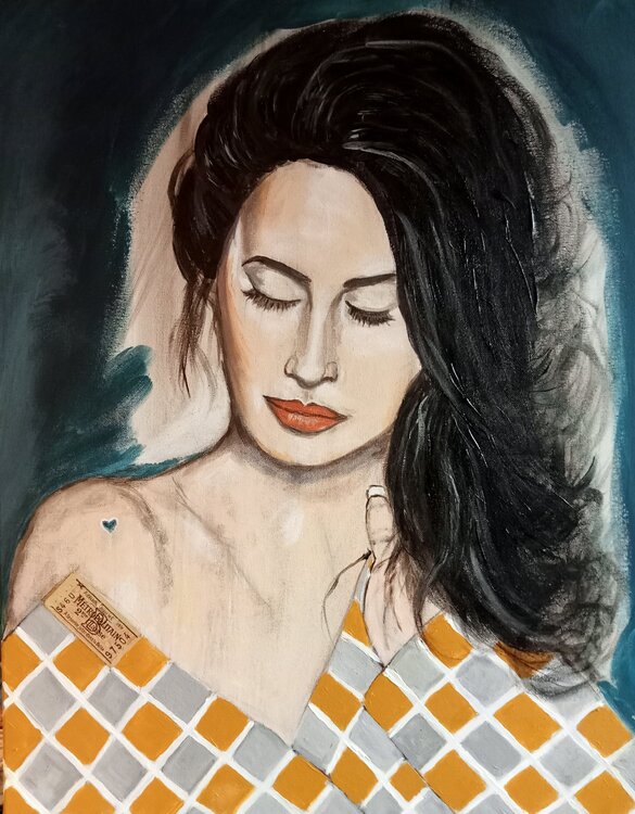 La femme au damier Muriel Ho Paintings