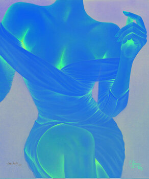 Lady made of glas Katalin Nemethy