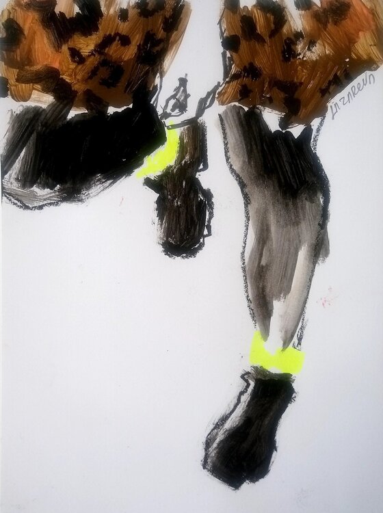 Sketch Tiger dress#1 Valeriia Lazarieva