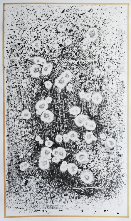 Entirely in view of stars - Abstract monotype Svetlana Neskovska