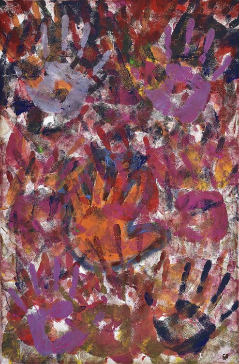 Hände - Fotoabzug hinter Acrylglas mit matter Oberfläche auf Alu-Dibond Sabrina Funke
