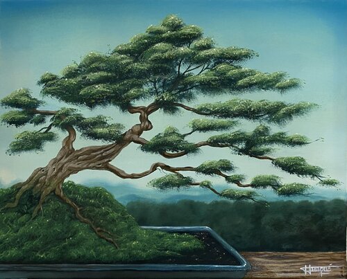 Bonsái 1 (Shakan) by Antoni Truqué (2023) : Painting Oil on Canvas