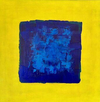 Azul sobre amarillo Antoni Truqué