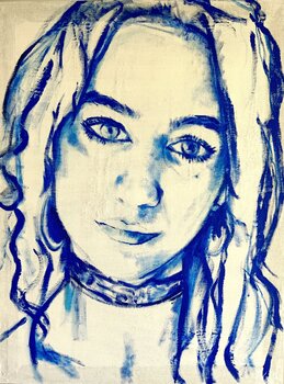 Girl in blue Francesco Calistri Hirdilak