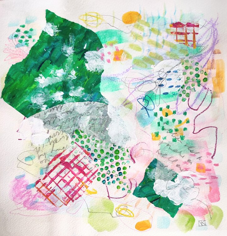 Grün tanzt mit Rosa II Nora Kalinda