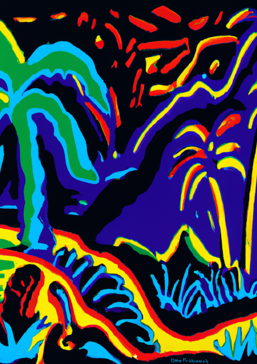 Tropical Island by Night Otto Frühwach