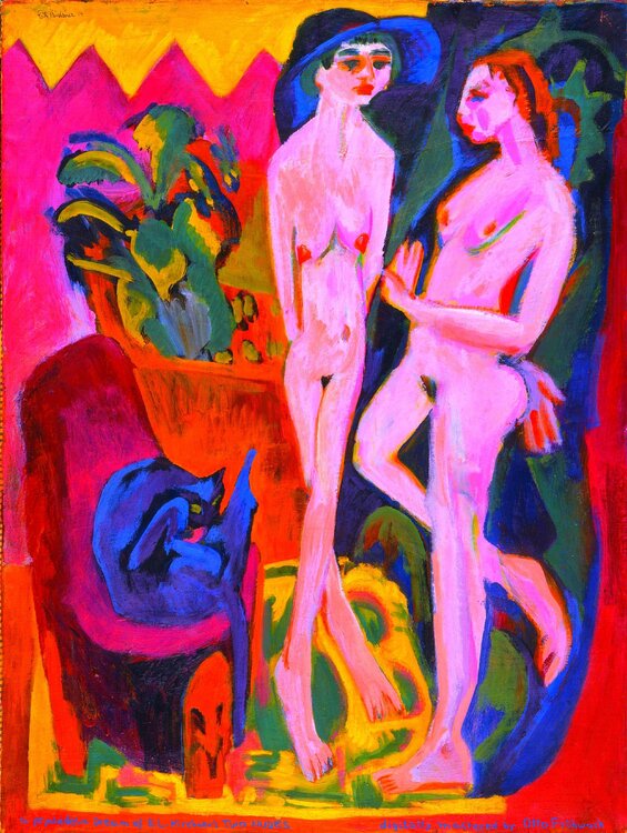 A psychedelic Dream of E.L.Kirchnes Two Nudes Otto Frühwach