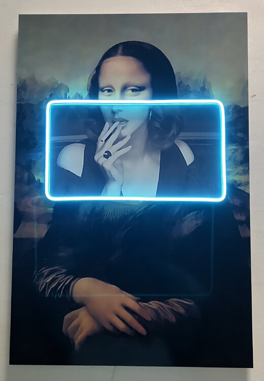 LedMansion - Monnalisa Collage Led Art Pop Art Alessandro Sbrana