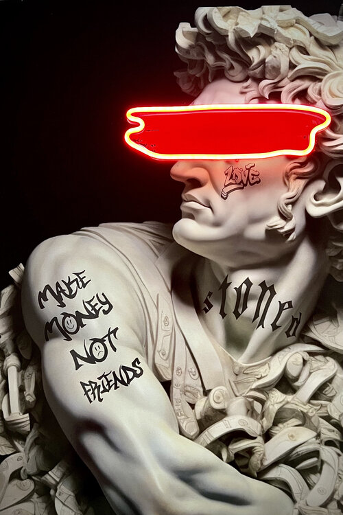 LEDMansion - Cesare Tattoo Led Wall Art Alessandro Sbrana