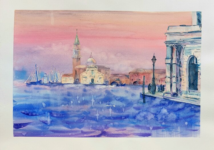 Coucher de soleil a Venise Maria Moschenross