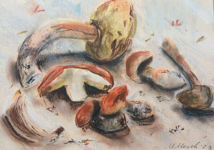 Nature morte Les cadeaux de la foret Maria Moschenross