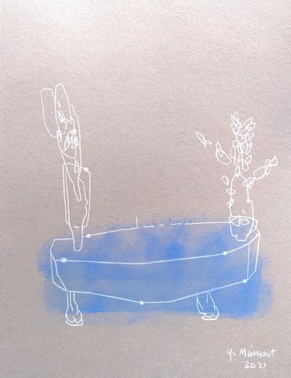 Baignoire fleurie yves minssart