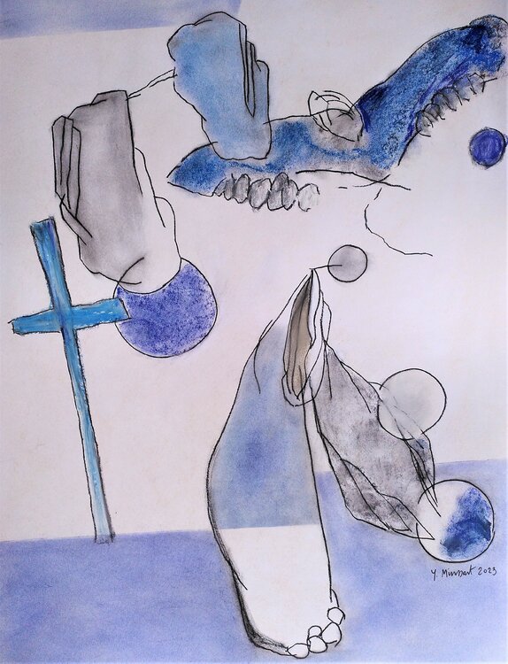 scène bleue yves minssart
