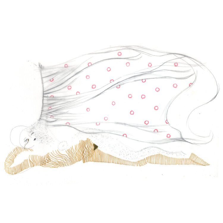 Femme/ Drapé Draperie Larme Laetitia Guillet