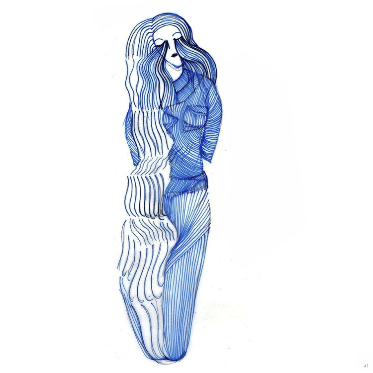 Femme/Cascade Larme Plis Plissé Souffle Laetitia Guillet