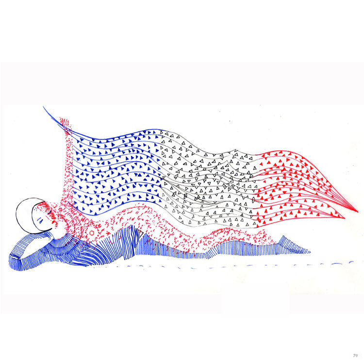 Femme/Drapeau Drapé Draperie Laetitia Guillet