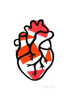 Heart (orange & red) Karin Pinter