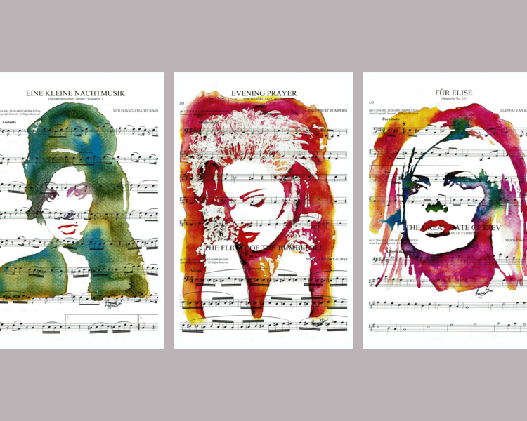 Set di 3 stampe artistiche Pasquale Lagatta