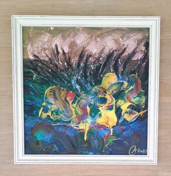 Champ de lys durant un ciel nuageux Alexandra Cherciu