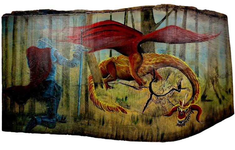 Ritter und Drache Malte Dose