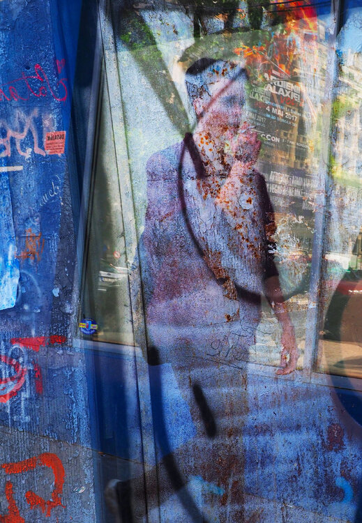 Fumeuse en bleu Nathalie Gatien David