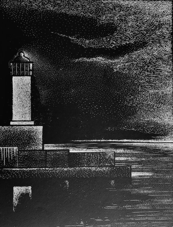 Phare du port de L'Ile-Roussr Izabella Belcarz