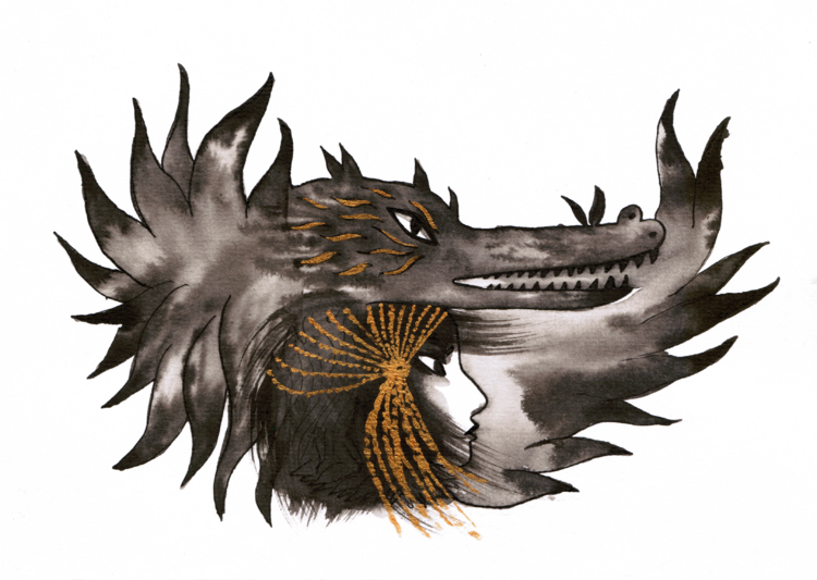 Femme au dragon Aziza EL KASRI