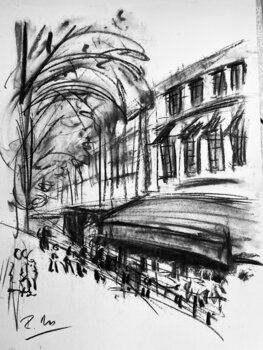 En logeant un café Regine Blot