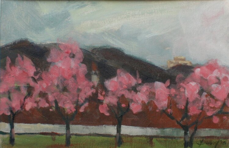 Edenkoben im Frühling, Landschaft in der Pfalz Olga David