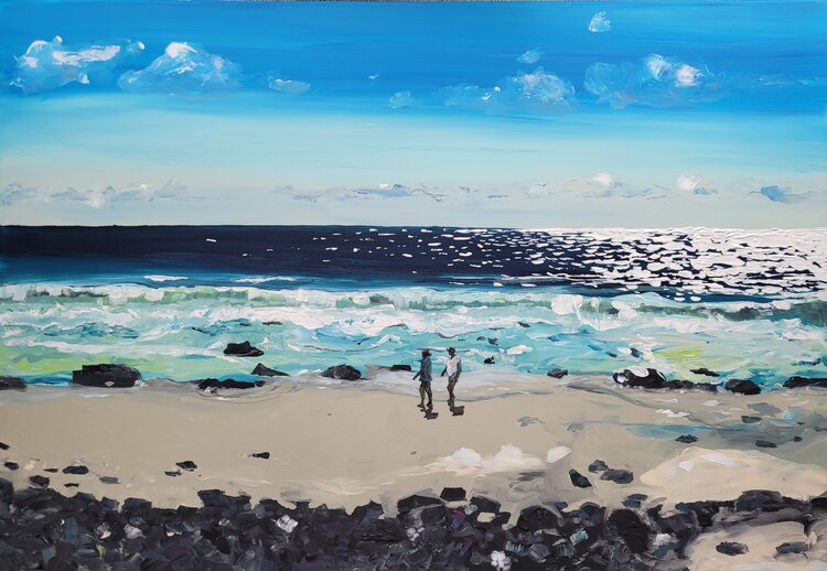 Promenade sur la plage Kathrin Flöge