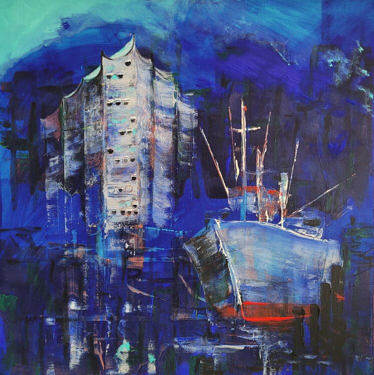 Elphi et Cap San Diego. Le port de Hambourg. Kathrin Flöge