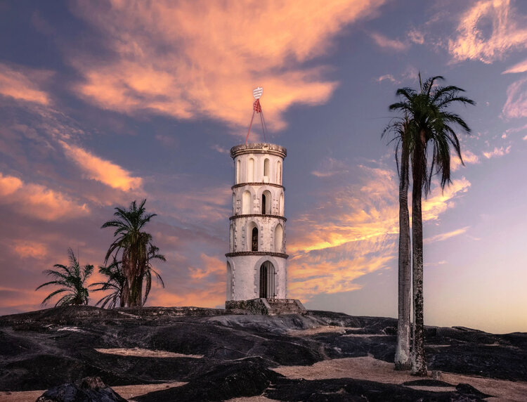 La tour Dreyfus à la Pointe des roches à Kourou Svetlana Broui