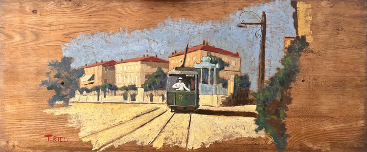 La Rotonda con tram verde Tommaso Ricci