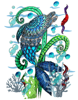 Dolphin, Giclee Fine Art print, 40x50 cm, limited edition Iwona Nyka