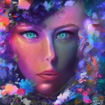 Une fille aux yeux bleu vert Doron B