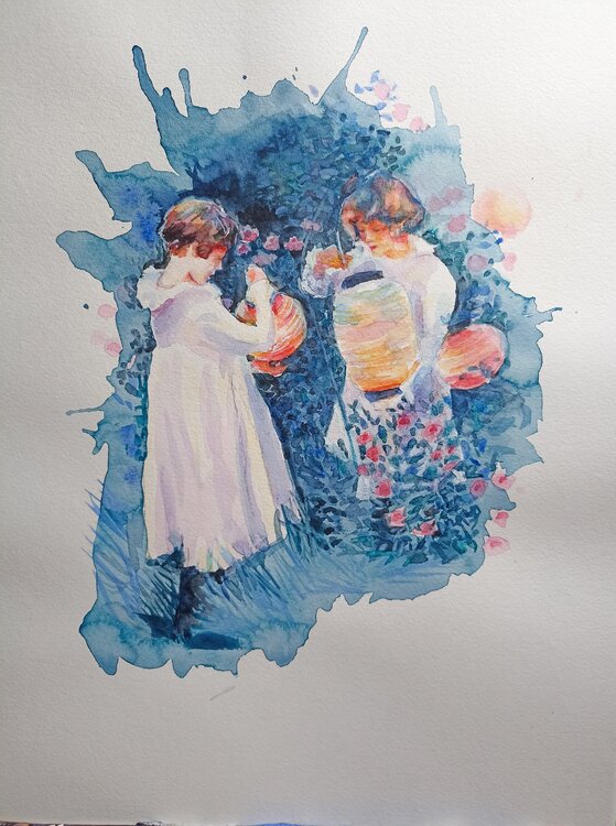 Lilly Lilly Rose Aquarelle Karen Martin