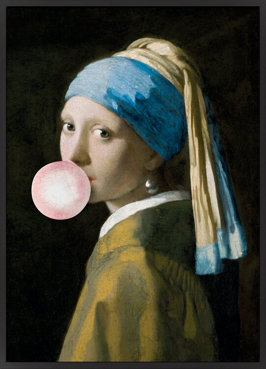 bubble gum portrait 61x91 cm (black frame) Kamil Piatkowski
