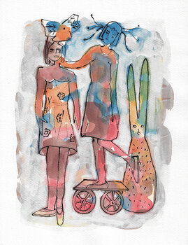 Lapin et les jeunes filles Florence Fofana