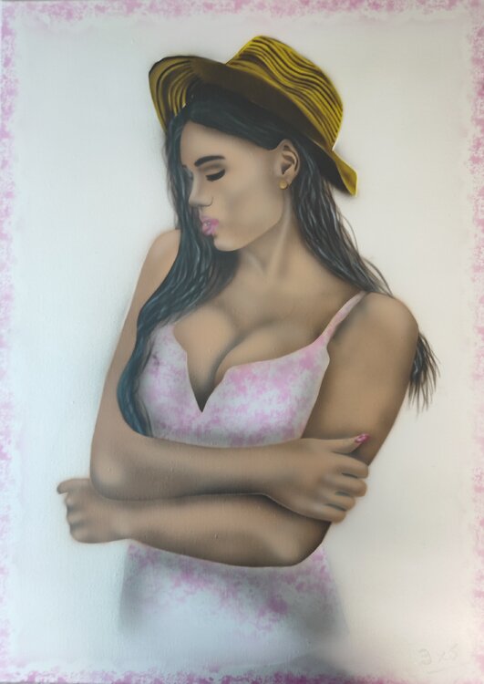 La fille au chapeau 3X6 Aéro