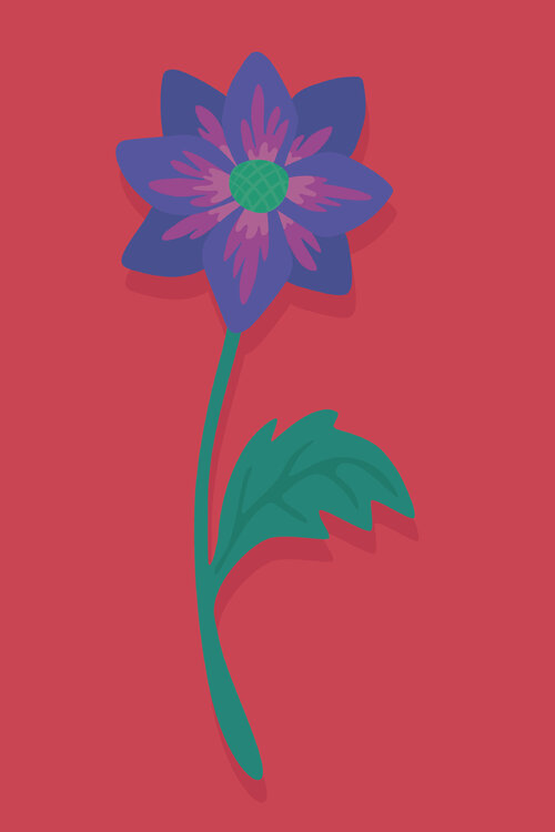 Fleur inventée von Cornes de Gazelle (2023) : Digital Auf Papier ...