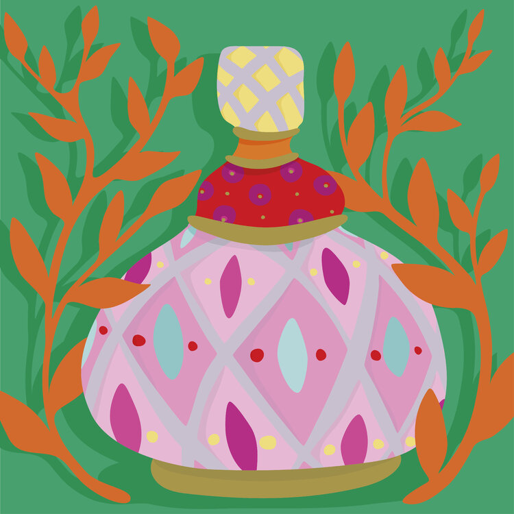 Vase 1 von Cornes de Gazelle (2023) : Digital Auf Papier - balthasart