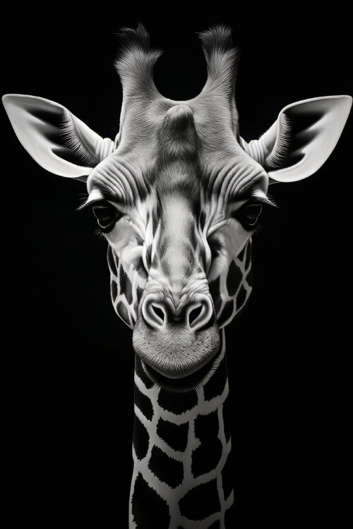 Black and White Giraffe 1 Bilge Paksoylu