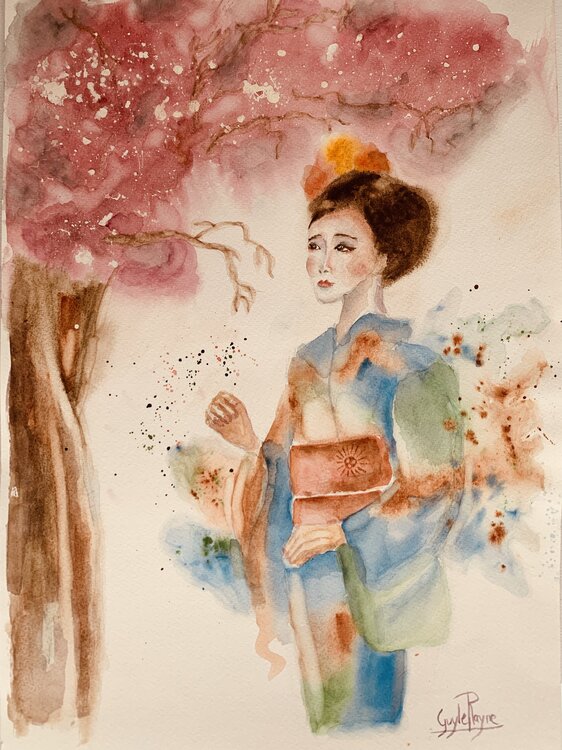 Maïko en fleurs Guyle RAYNE
