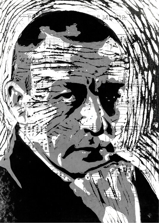 Sergei Rachmanninov - schwarz grau Christian Reimann
